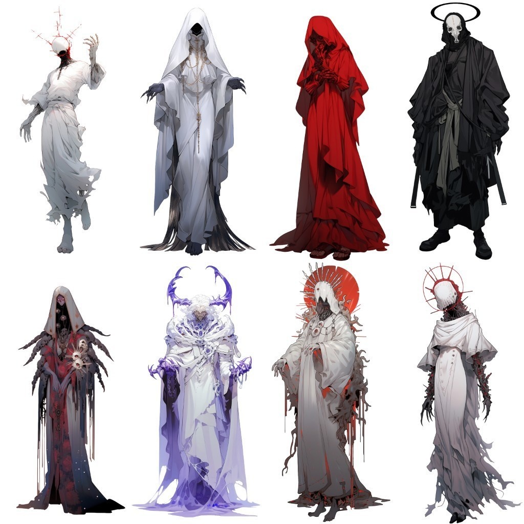 【透過素材】邪神50枚(死神,魔人,悪魔,デウス・エクス・マキナ,冥界神,モンスター,怪物)