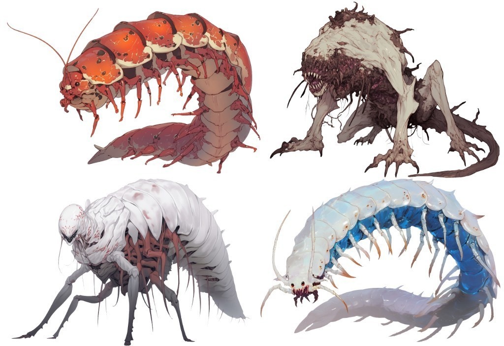 【透過素材】魔物50枚(ドラゴン,ゴブリン,天狗,幻獣,ファンタジー,ホラー)