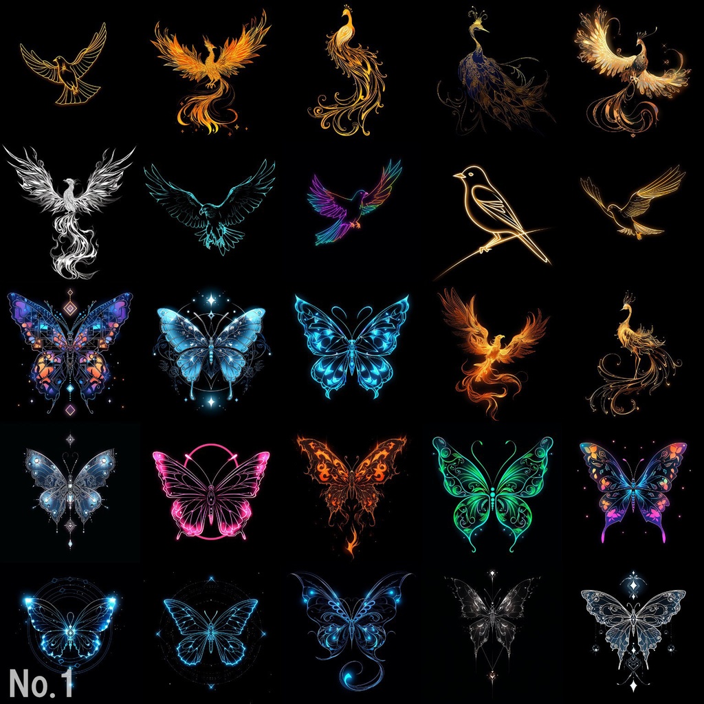 【合成素材】動物・自然(狼,鷹,ベタ,魚,蝶)