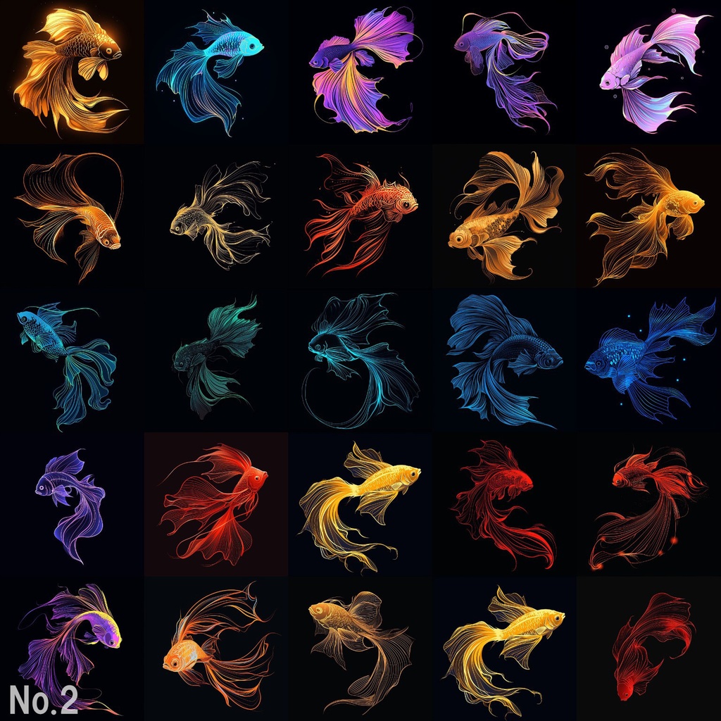 【合成素材】動物・自然(狼,鷹,ベタ,魚,蝶)