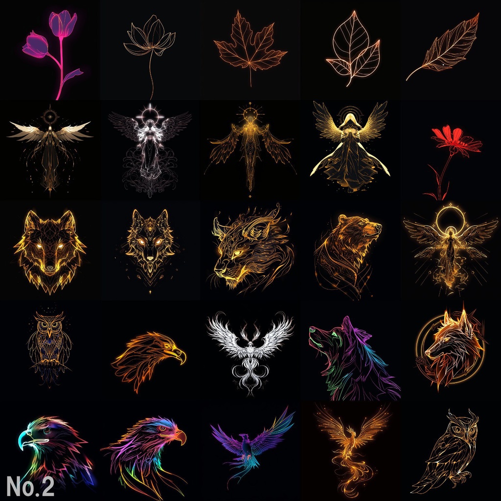 【合成素材】動物・自然(狼,鷹,ベタ,魚,蝶)