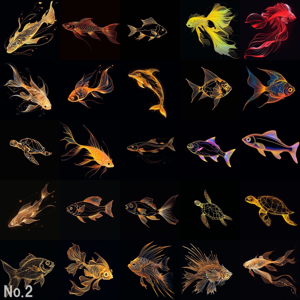 【合成素材】動物・自然(狼,鷹,ベタ,魚,蝶)