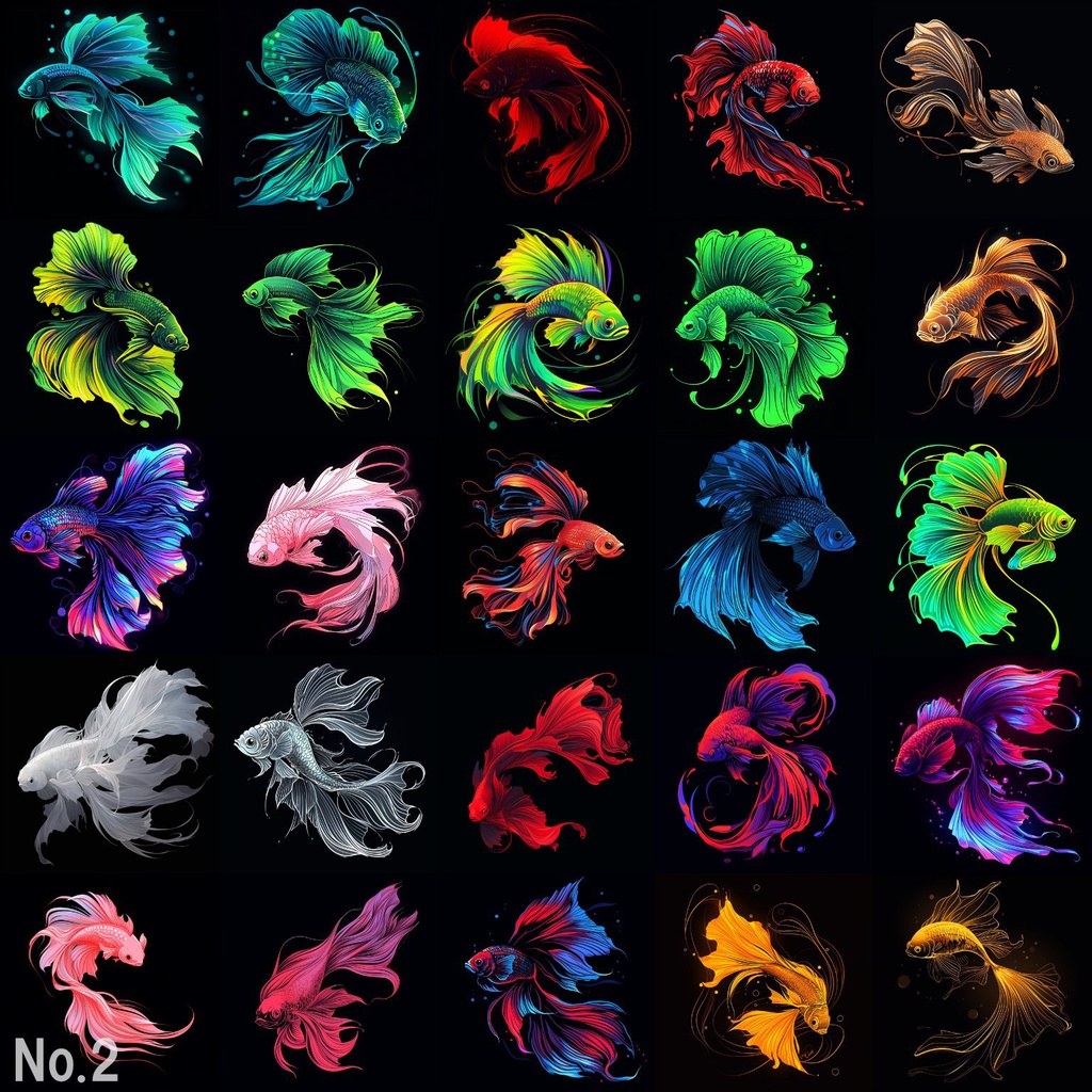 【合成素材】動物・自然(狼,鷹,ベタ,魚,蝶)