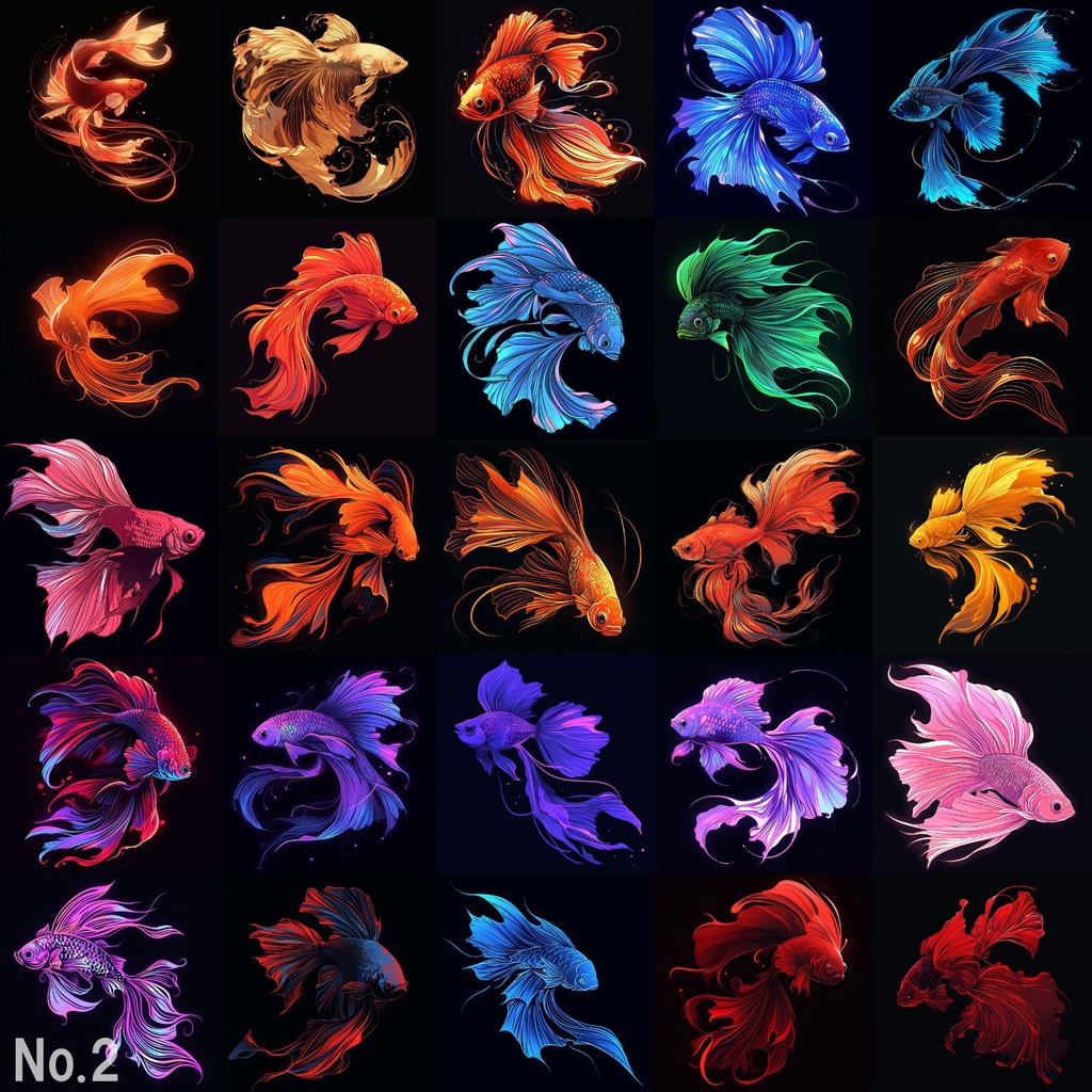 【合成素材】動物・自然(狼,鷹,ベタ,魚,蝶)