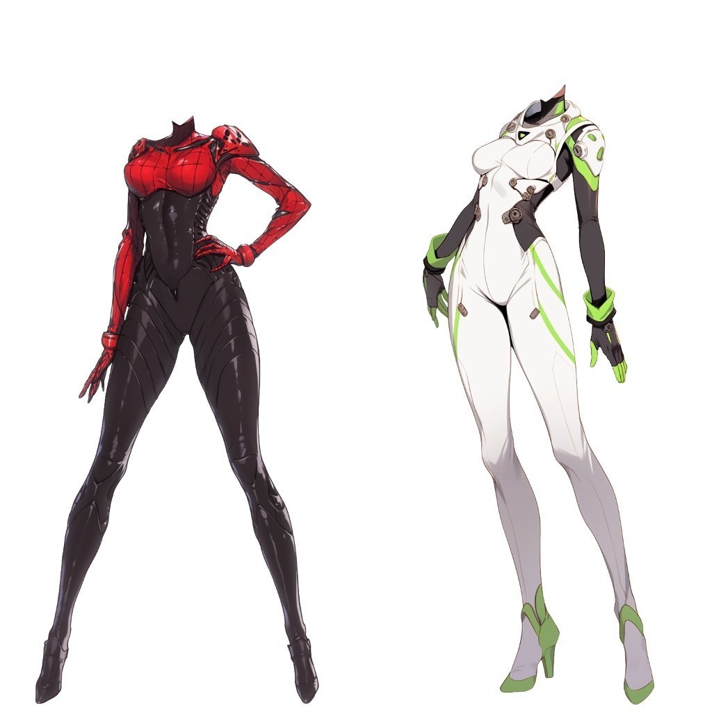 【透過素材】コスプレ衣装/女性50枚(立ち絵作成用・天使,悪魔,アイドル,軍服,職業)