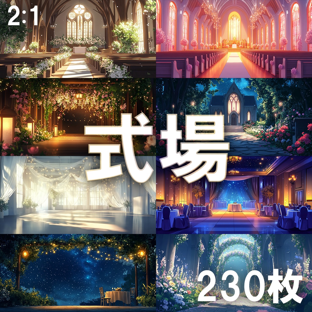 【背景素材】式場230枚[2:1](ウェディング,パーティー会場,会見場,チャペル)