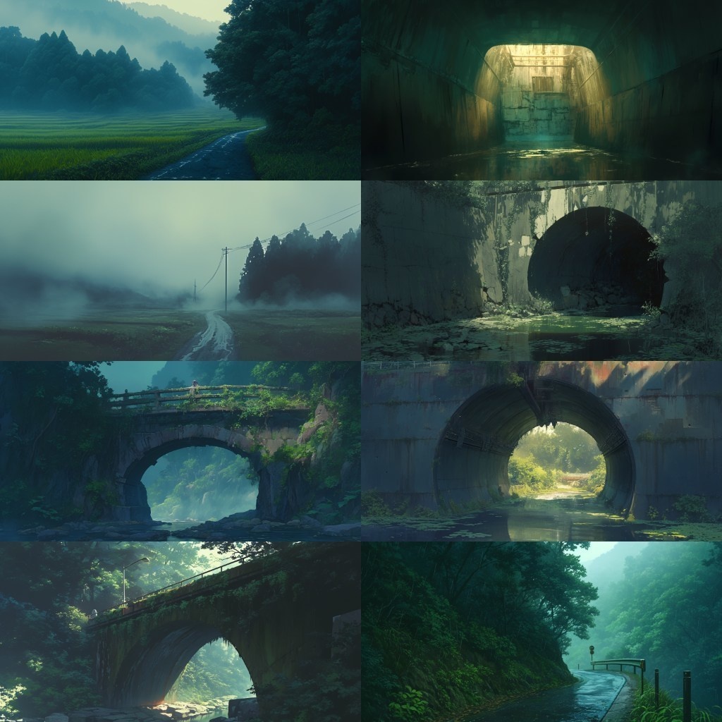 【背景素材】廃村230枚(因習村,田舎,廃墟,トンネル,ホラー系)