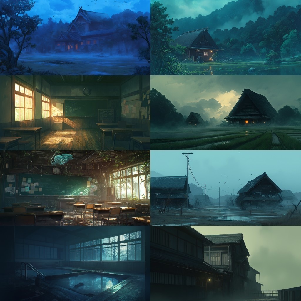 【背景素材】廃村230枚(因習村,田舎,廃墟,トンネル,ホラー系)