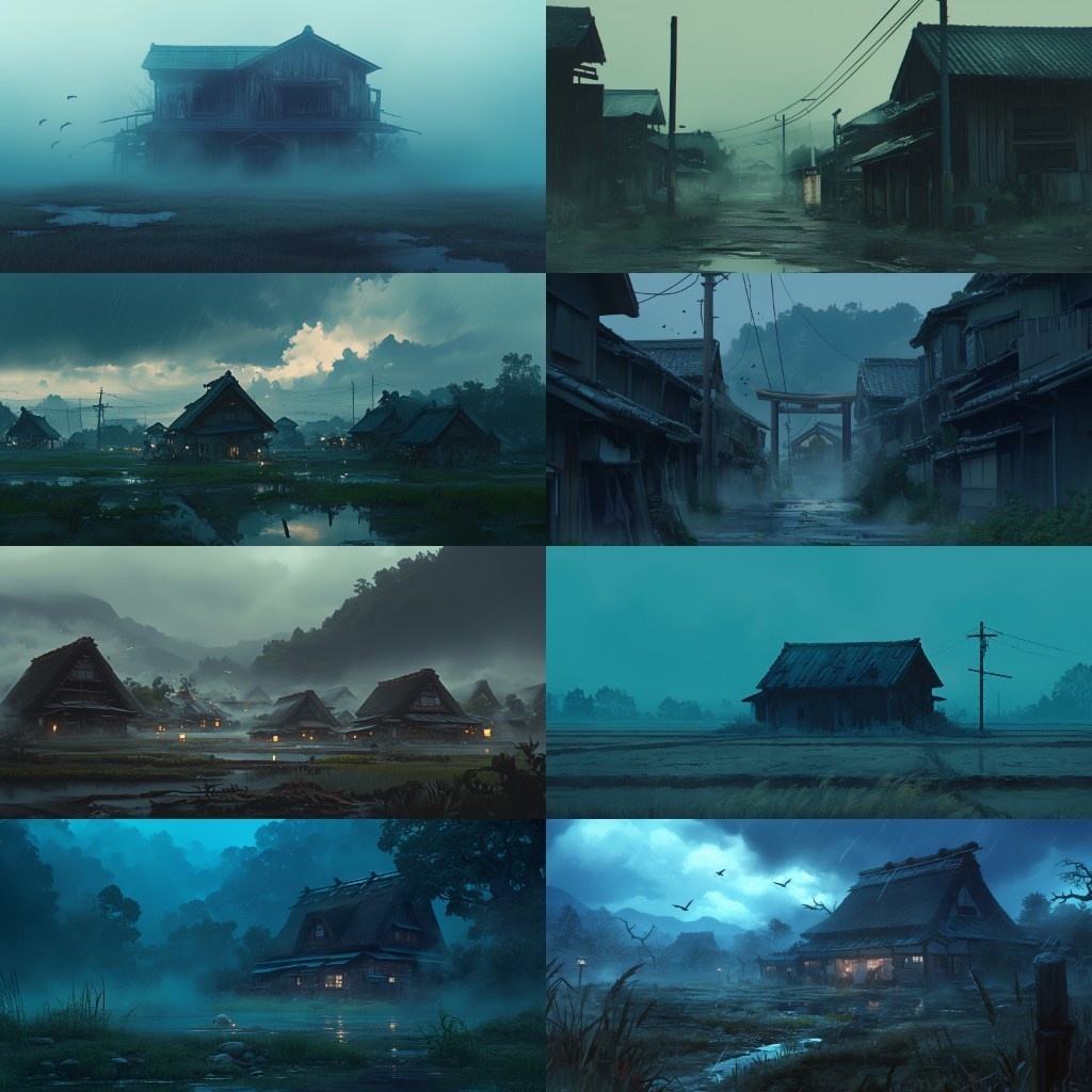 【背景素材】廃村230枚(因習村,田舎,廃墟,トンネル,ホラー系)