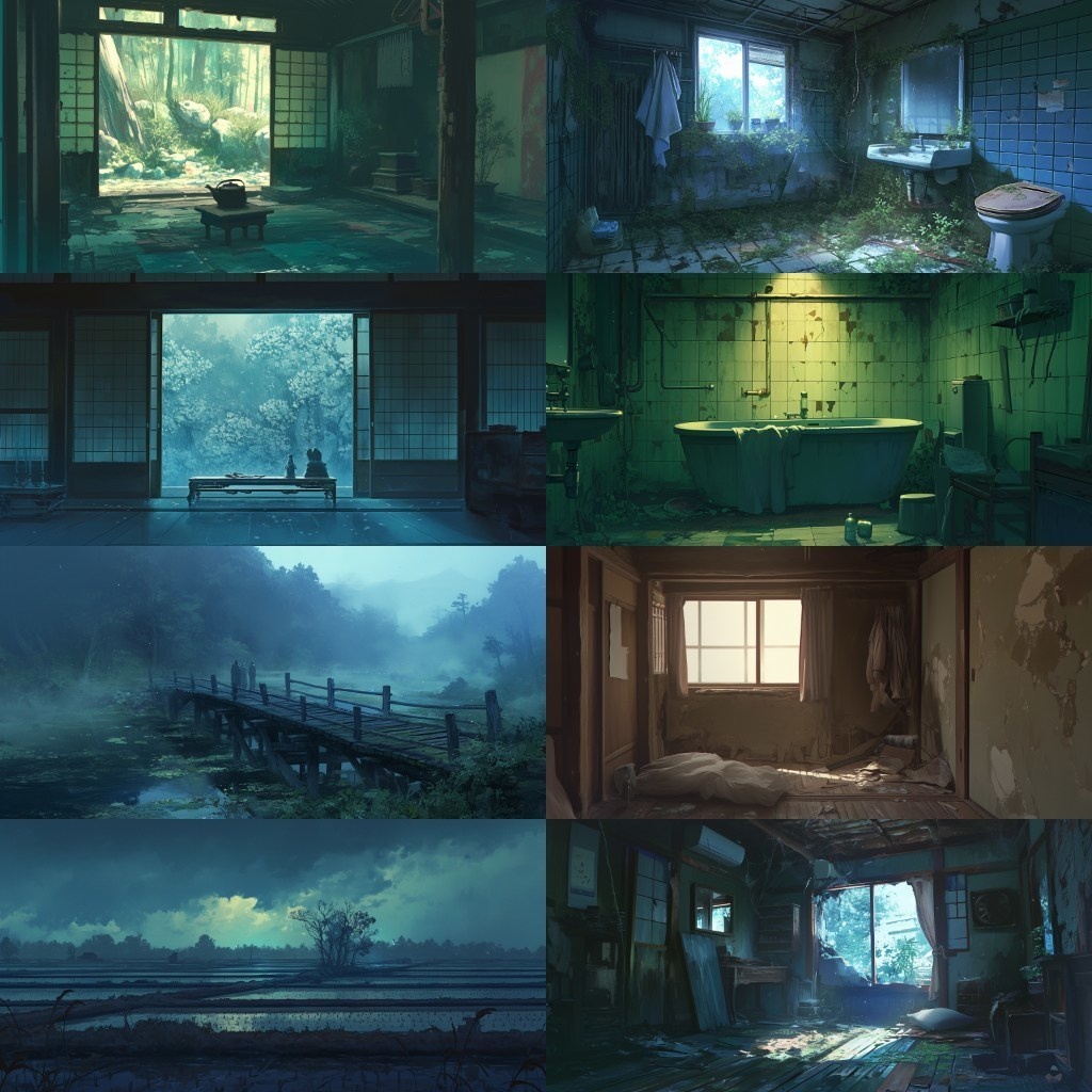 【背景素材】廃村230枚(因習村,田舎,廃墟,トンネル,ホラー系)