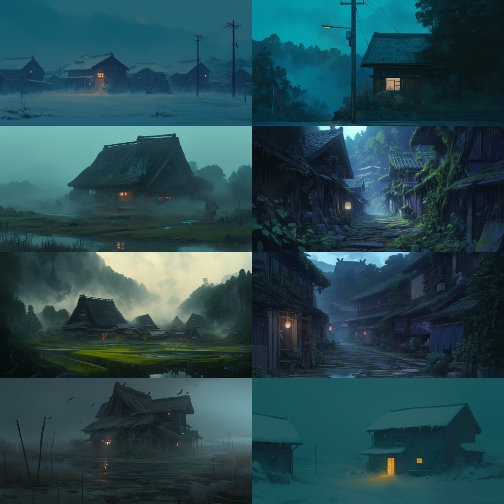 【背景素材】廃村230枚(因習村,田舎,廃墟,トンネル,ホラー系)