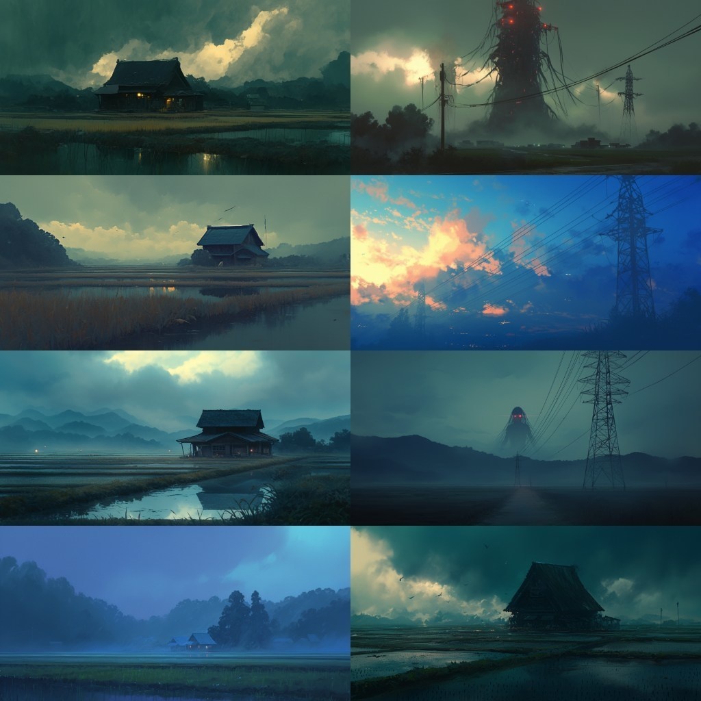 【背景素材】廃村230枚(因習村,田舎,廃墟,トンネル,ホラー系)