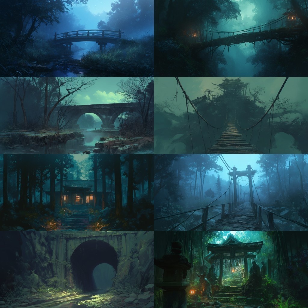 【背景素材】廃村230枚(因習村,田舎,廃墟,トンネル,ホラー系)