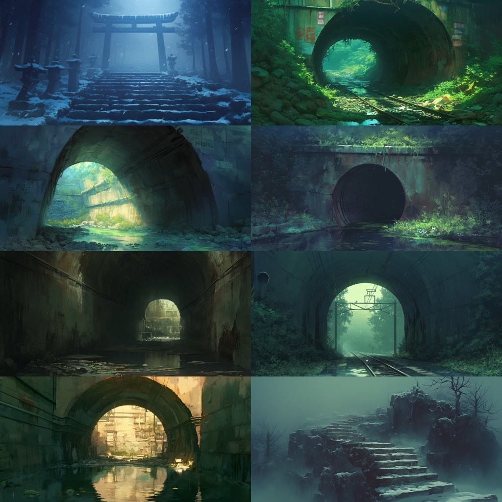 【背景素材】廃村230枚(因習村,田舎,廃墟,トンネル,ホラー系)