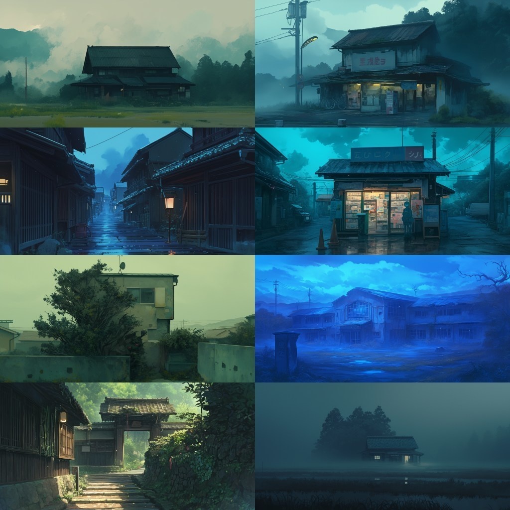 【背景素材】廃村230枚(因習村,田舎,廃墟,トンネル,ホラー系)