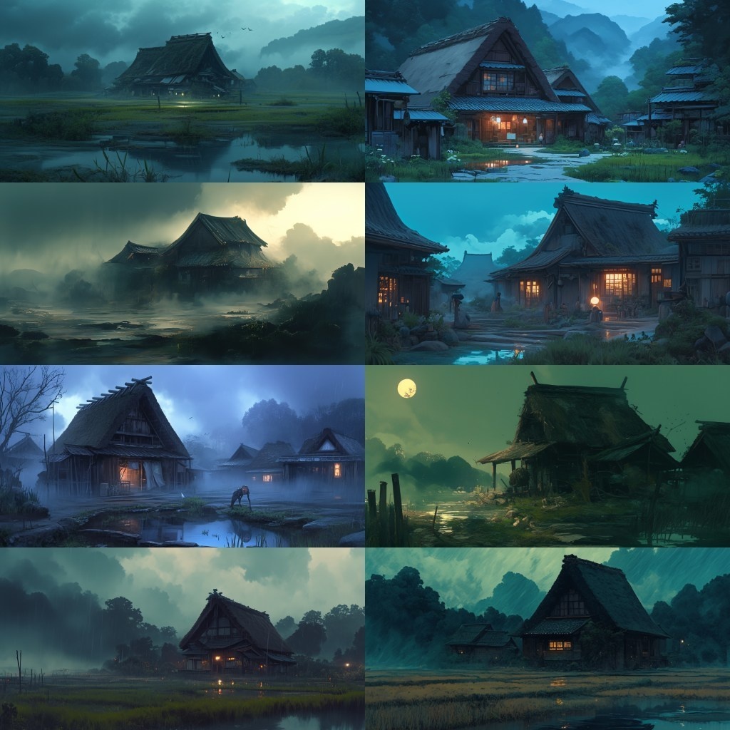 【背景素材】廃村230枚(因習村,田舎,廃墟,トンネル,ホラー系)