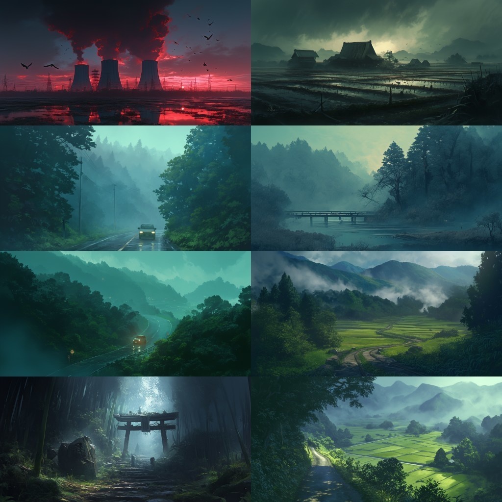 【背景素材】廃村230枚(因習村,田舎,廃墟,トンネル,ホラー系)