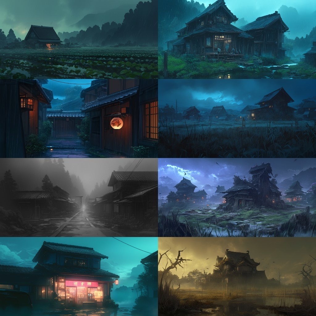 【背景素材】廃村230枚(因習村,田舎,廃墟,トンネル,ホラー系)