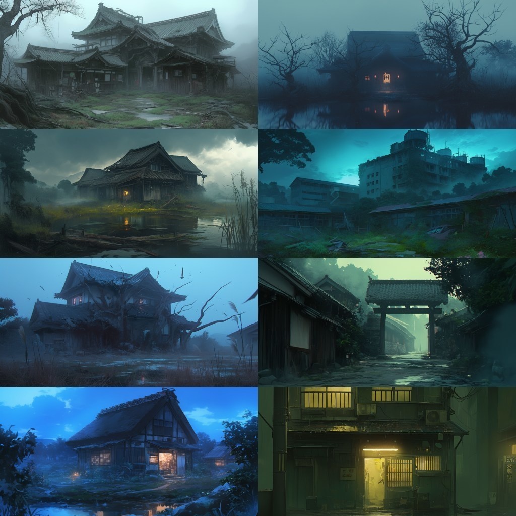 【背景素材】廃村230枚(因習村,田舎,廃墟,トンネル,ホラー系)