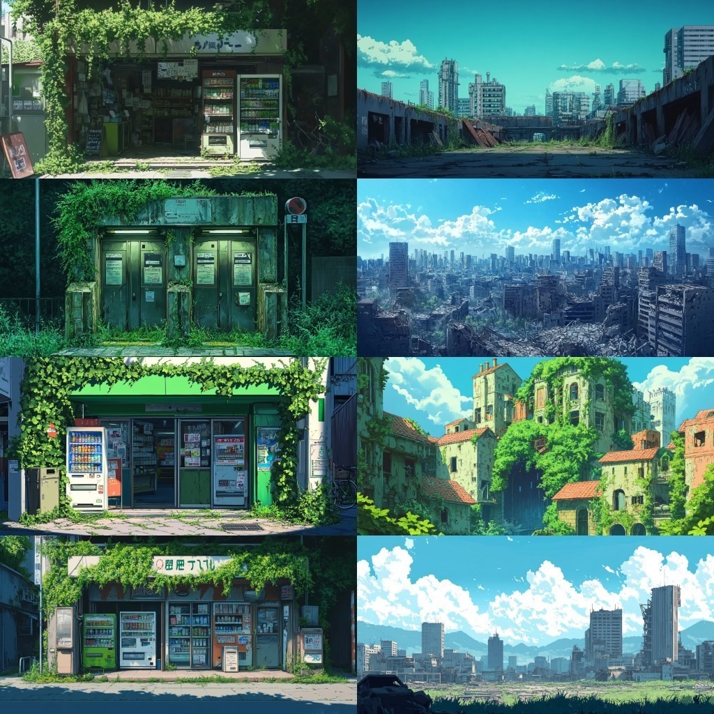 【背景素材】廃都市230枚(ポストアポカリプス,終末,廃墟)