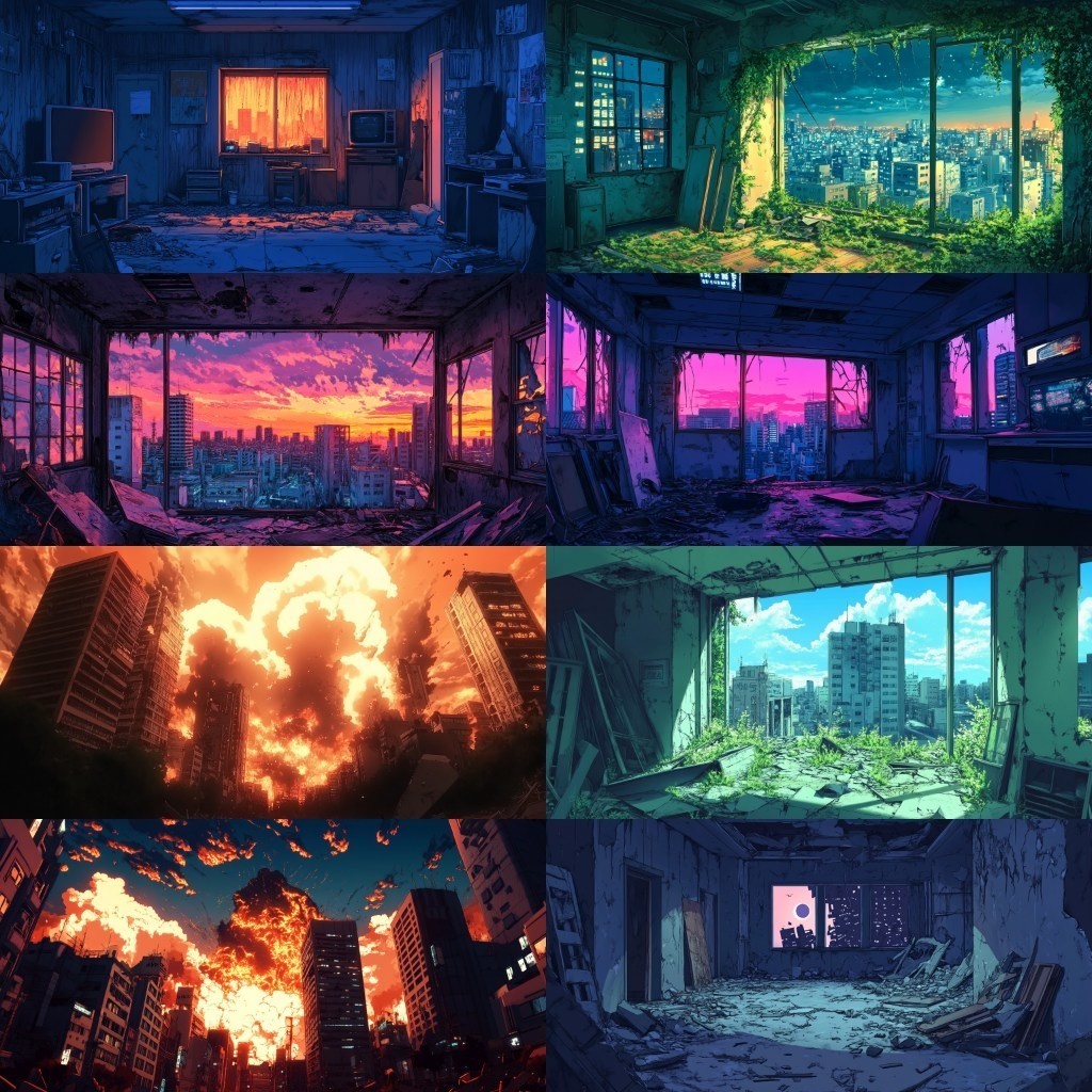 【背景素材】廃都市230枚(ポストアポカリプス,終末,廃墟)