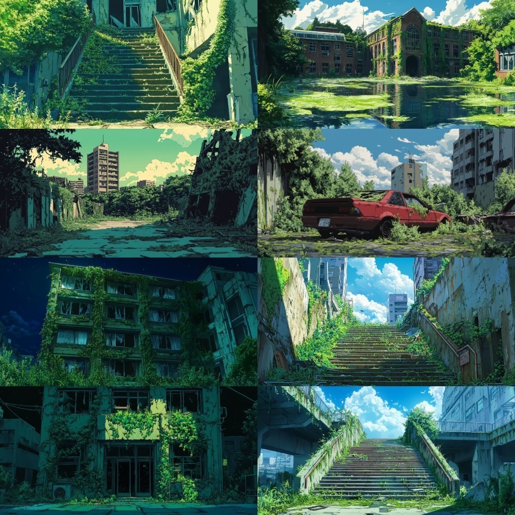 【背景素材】廃都市230枚(ポストアポカリプス,終末,廃墟)