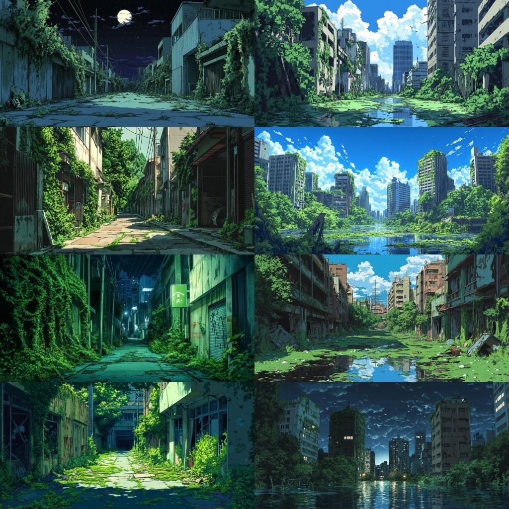 【背景素材】廃都市230枚(ポストアポカリプス,終末,廃墟)