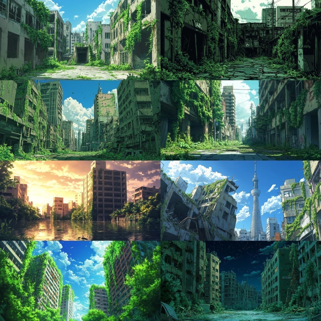 【背景素材】廃都市230枚(ポストアポカリプス,終末,廃墟)