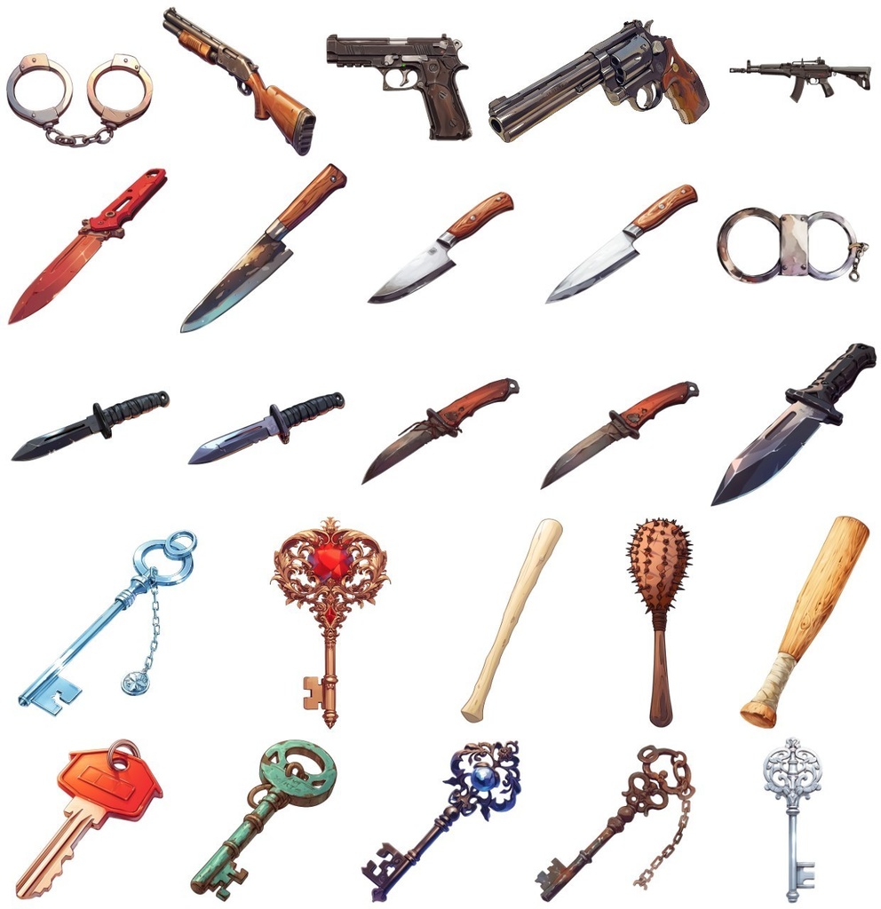 【透過素材】アイテム260枚(TRPG,ゲーム・イラスト制作,配信用素材)