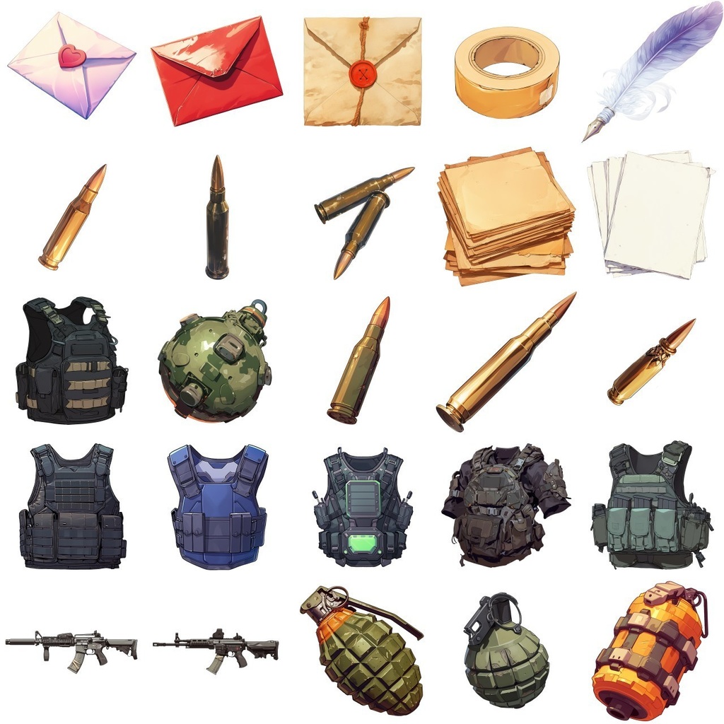 【透過素材】アイテム260枚(TRPG,ゲーム・イラスト制作,配信用素材)