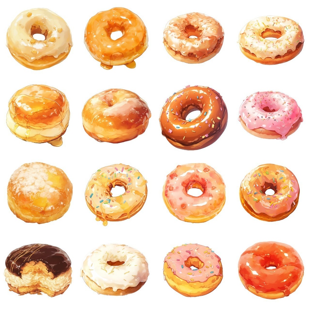 【透過素材】スイーツ200枚(ケーキ,パイ,ドーナツ,洋菓子,アイス,キャンディー,かき氷)