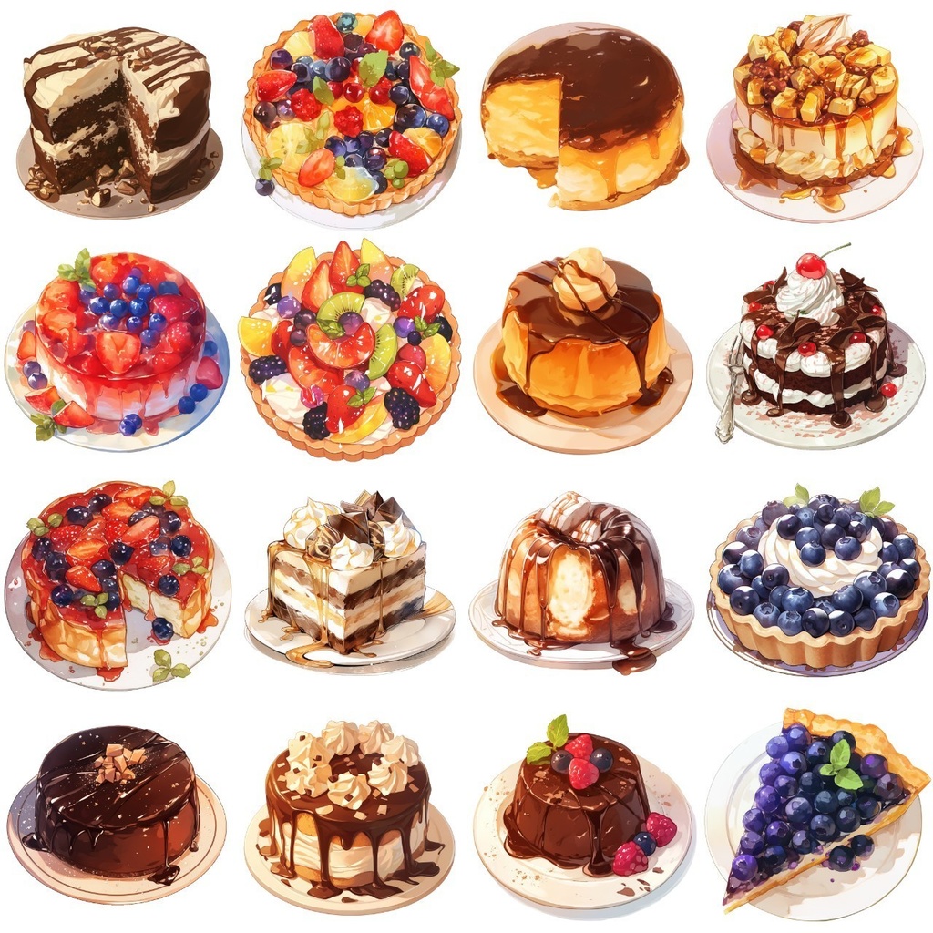 【透過素材】スイーツ200枚(ケーキ,パイ,ドーナツ,洋菓子,アイス,キャンディー,かき氷)