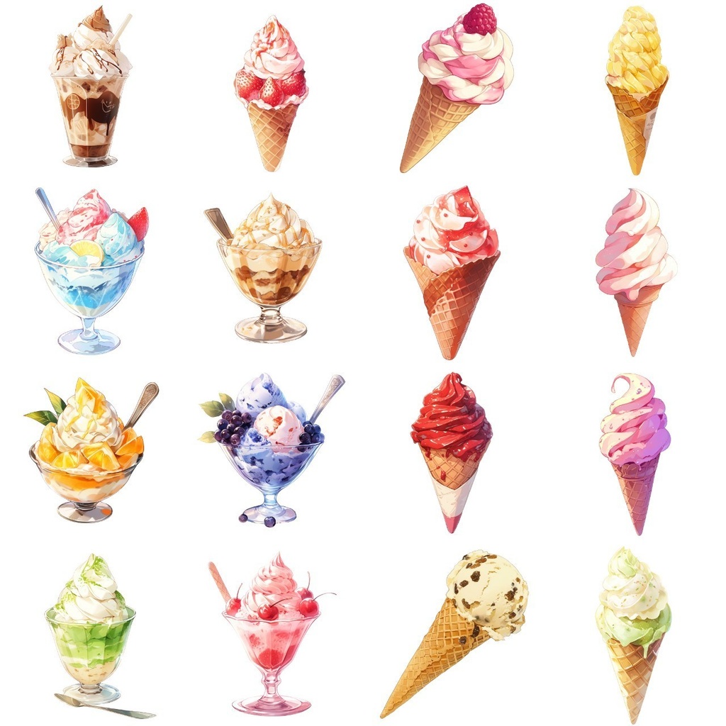 【透過素材】スイーツ200枚(ケーキ,パイ,ドーナツ,洋菓子,アイス,キャンディー,かき氷)