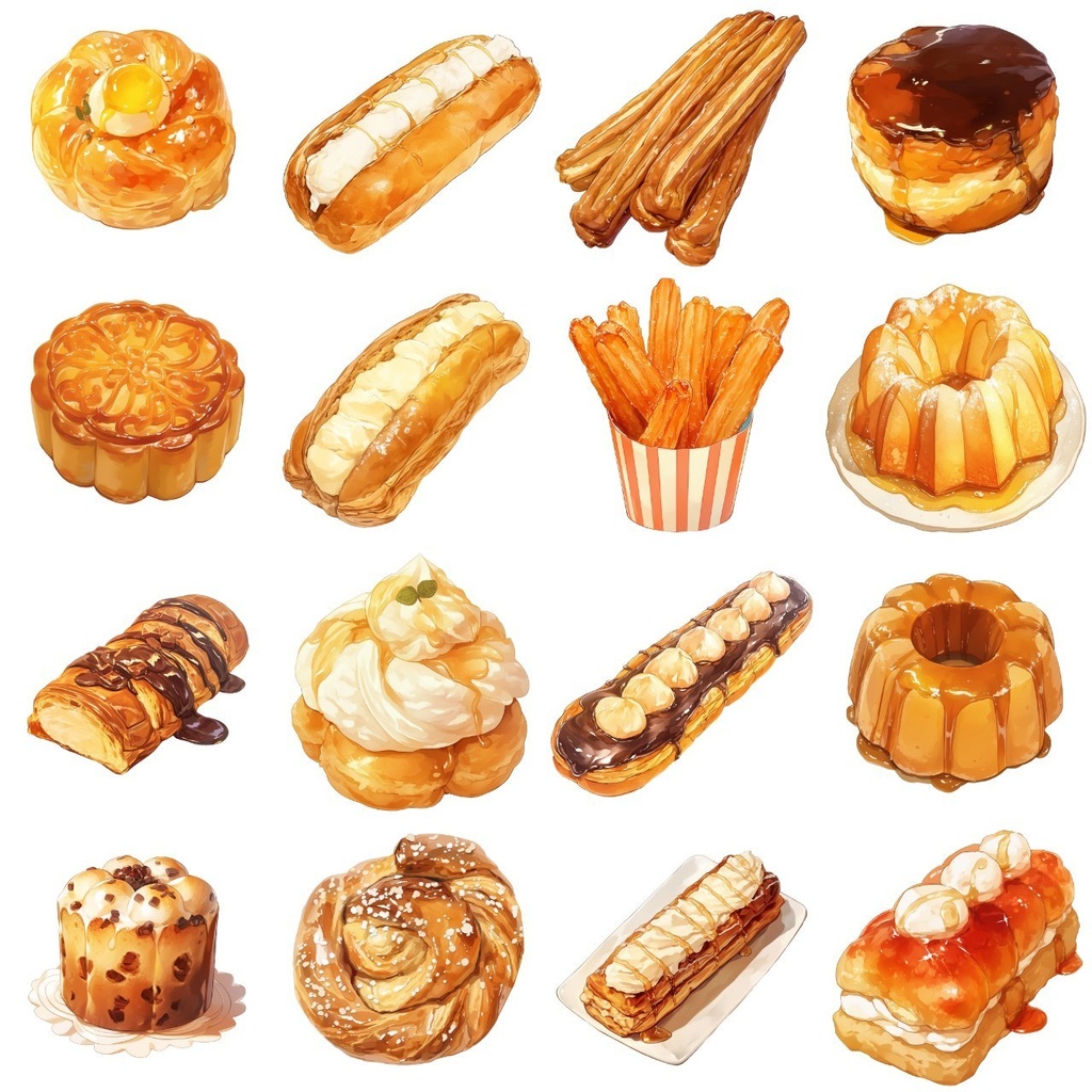 【透過素材】スイーツ200枚(ケーキ,パイ,ドーナツ,洋菓子,アイス,キャンディー,かき氷)