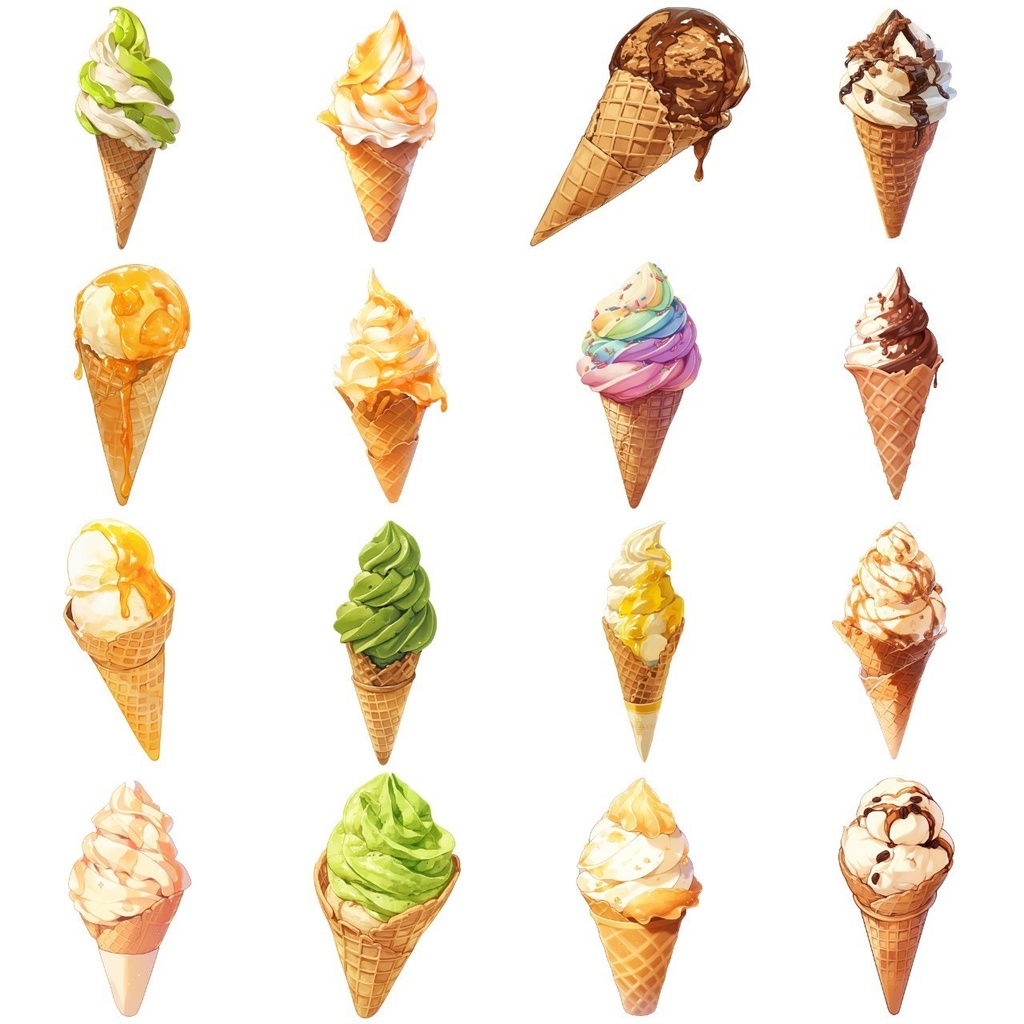 【透過素材】スイーツ200枚(ケーキ,パイ,ドーナツ,洋菓子,アイス,キャンディー,かき氷)