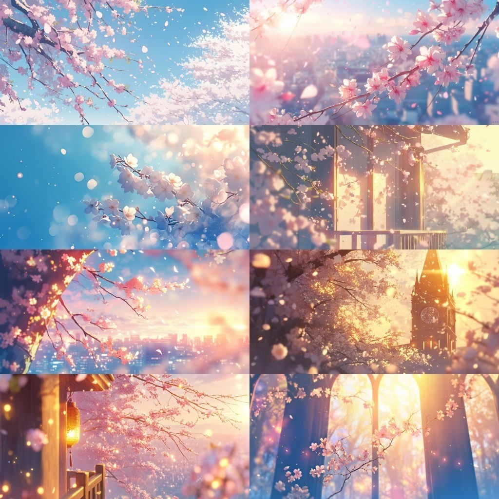 【背景素材】春景色350枚(桜並木,部屋,公園)