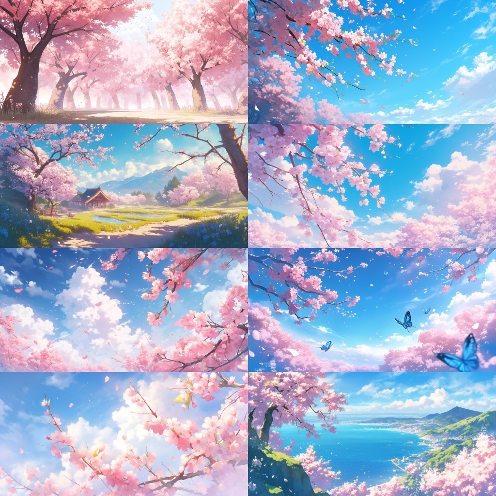 【背景素材】春景色350枚(桜並木,部屋,公園)