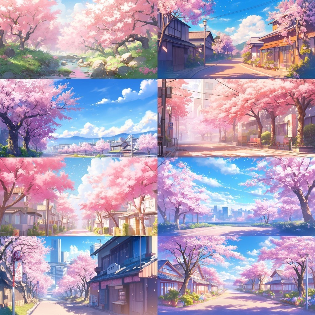 【背景素材】春景色350枚(桜並木,部屋,公園)