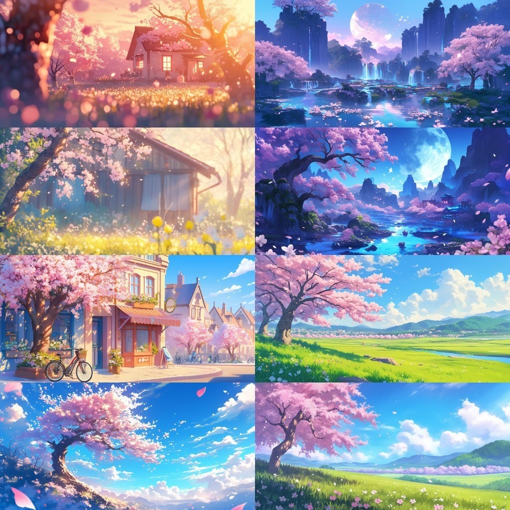 【背景素材】春景色350枚(桜並木,部屋,公園)