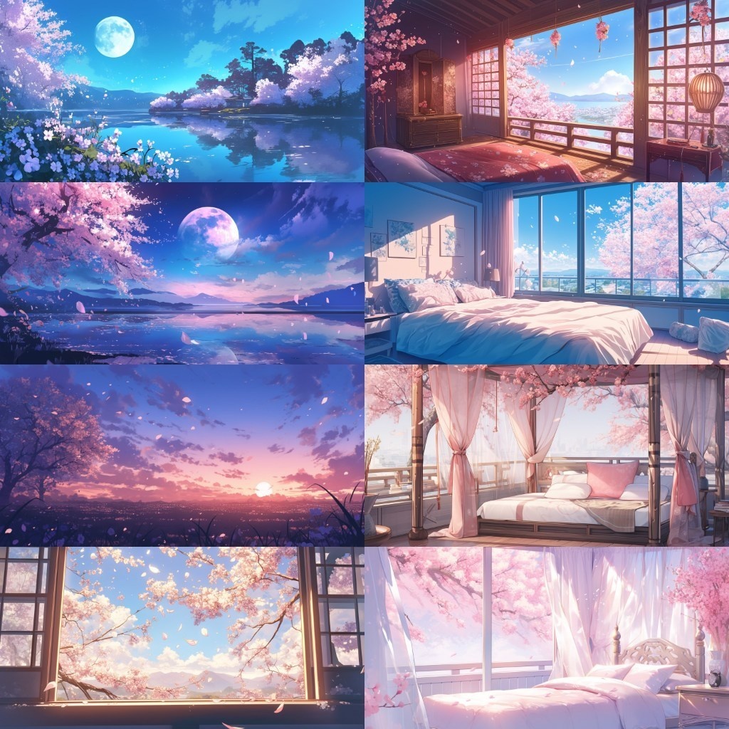 【背景素材】春景色350枚(桜並木,部屋,公園)