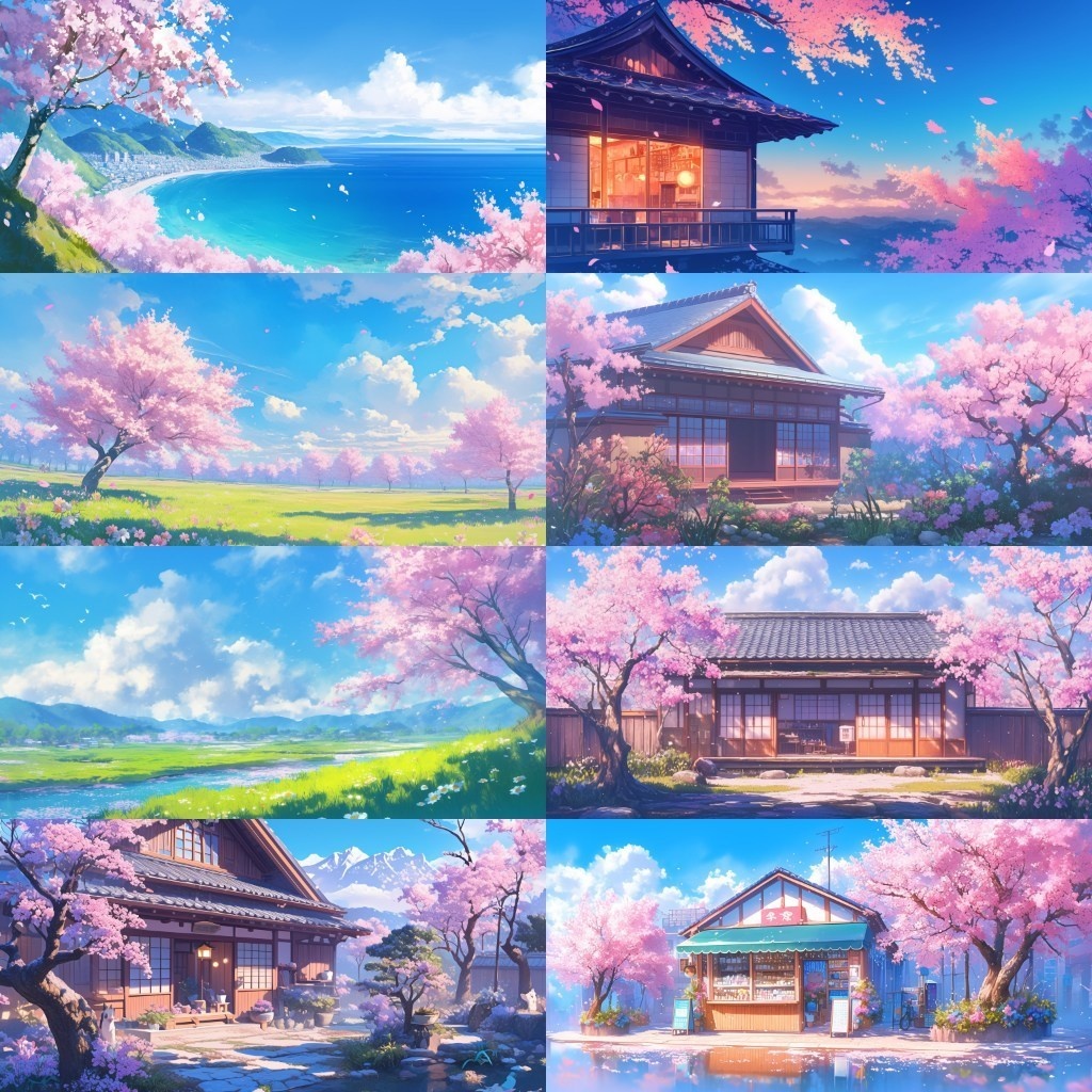 【背景素材】春景色350枚(桜並木,部屋,公園)