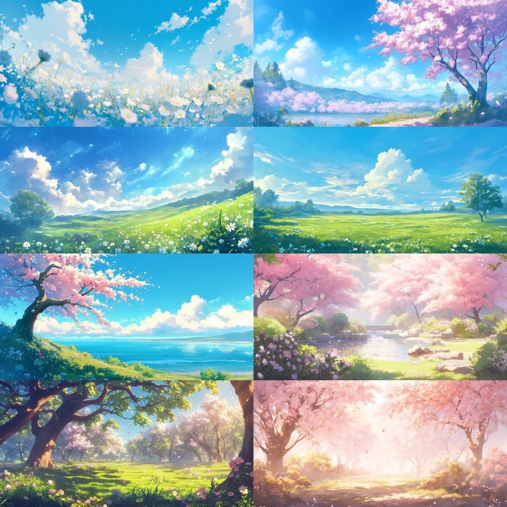 【背景素材】春景色350枚(桜並木,部屋,公園)