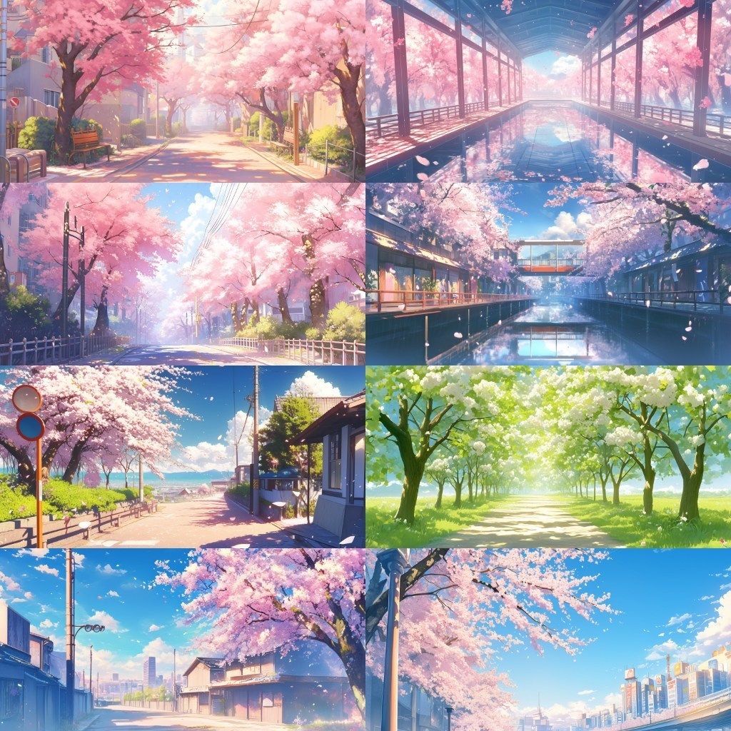 【背景素材】春景色350枚(桜並木,部屋,公園)