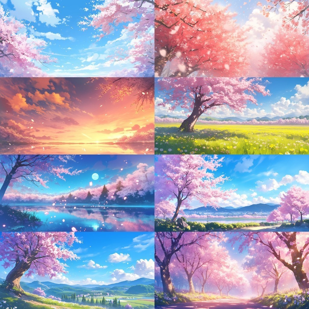 【背景素材】春景色350枚(桜並木,部屋,公園)