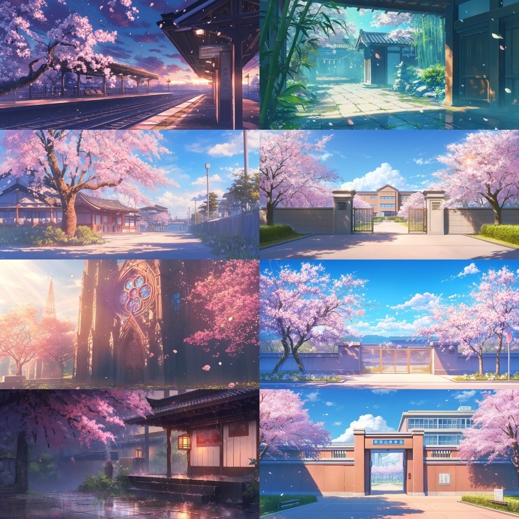 【背景素材】春景色350枚(桜並木,部屋,公園)