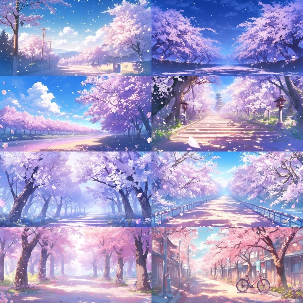 【背景素材】春景色350枚(桜並木,部屋,公園)