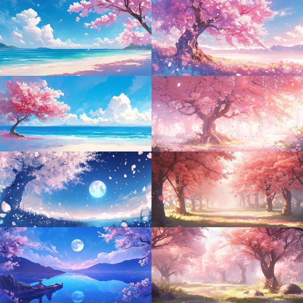 【背景素材】春景色350枚(桜並木,部屋,公園)