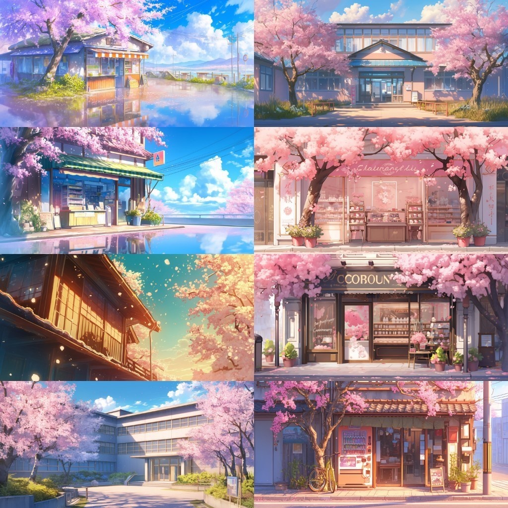 【背景素材】春景色350枚(桜並木,部屋,公園)