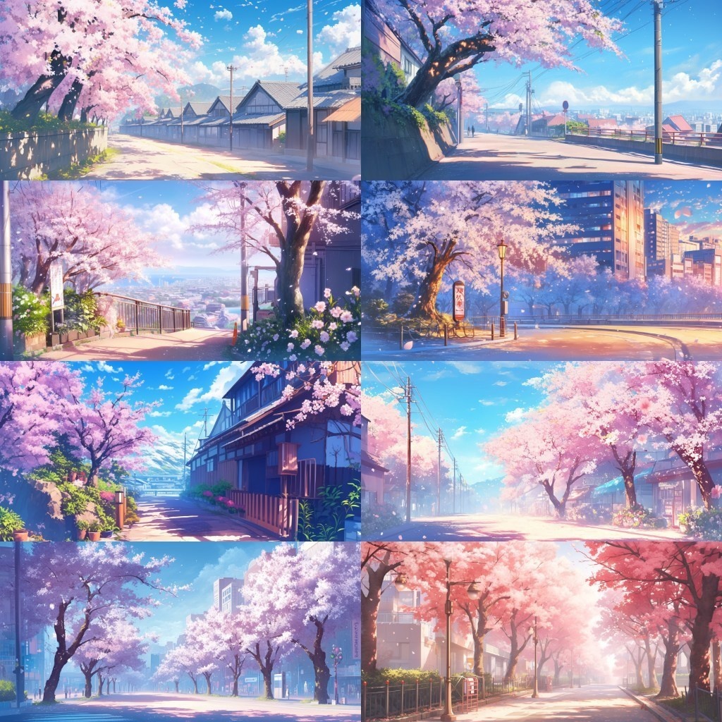 【背景素材】春景色350枚(桜並木,部屋,公園)