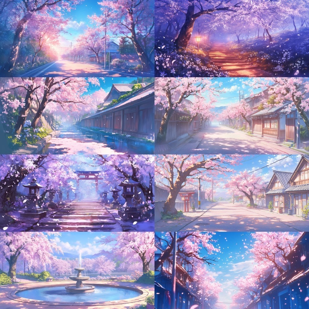 【背景素材】春景色350枚(桜並木,部屋,公園)